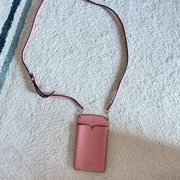 Kate Spade Spencer North South Phone Crossbody in Serene Pink - Picture 7 of 10